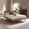 Baxton Studio Rina Walnut Finished and Rattan Full Size Platform Bed with Headboard 159-9812-9813 - alternate 5